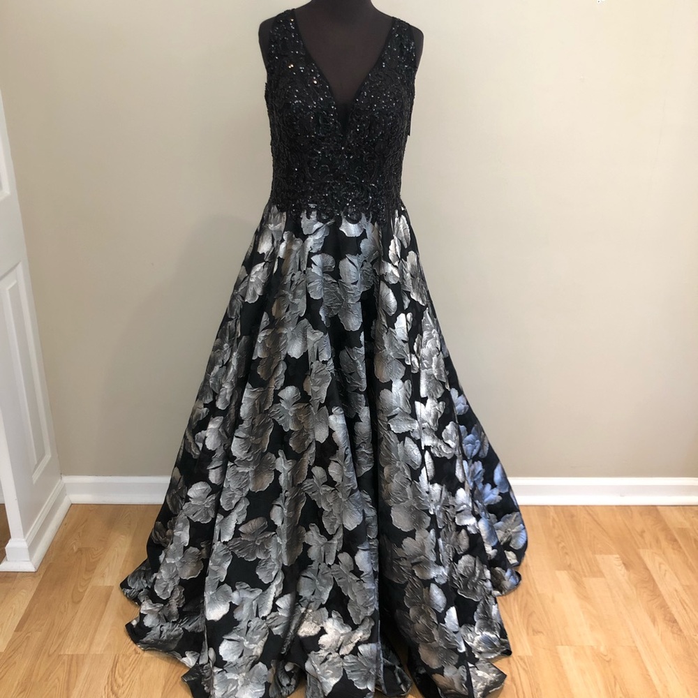 YBR Black & Silver Formal Dress